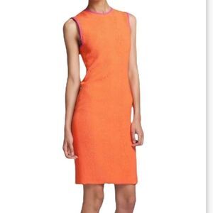 Yigal Azrouel Orange Sheath Sleeveless Dress Size 6